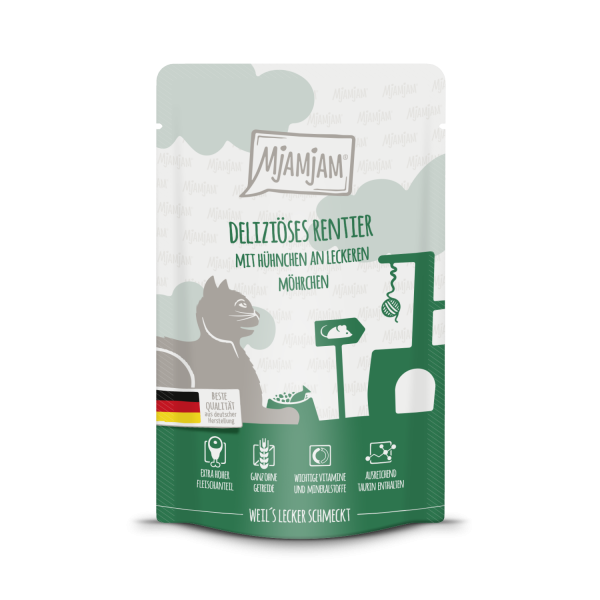 MjAMjAM Katze Rent+Huhn+Möhrchen 125gP