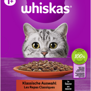 Whiskas 1+ Kla. Auswahl Sauce 12x85gP