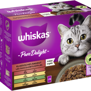 Whiskas Pure Del. Kla. Rag Gelee 12x85gP