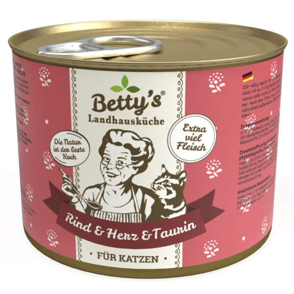 Betty's Katze Rind & Herz 200gD