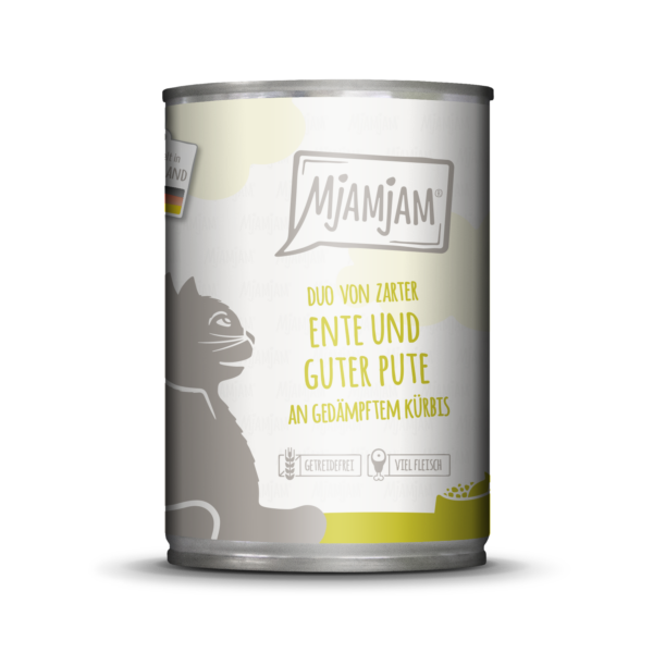 MjAMjAM Katze DUO Ente+Pute+Kürbis 400gD