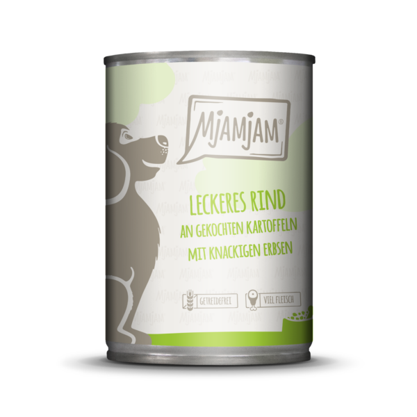 MjAMjAM Hund Rind+Kartoffeln+Erbs. 400gD