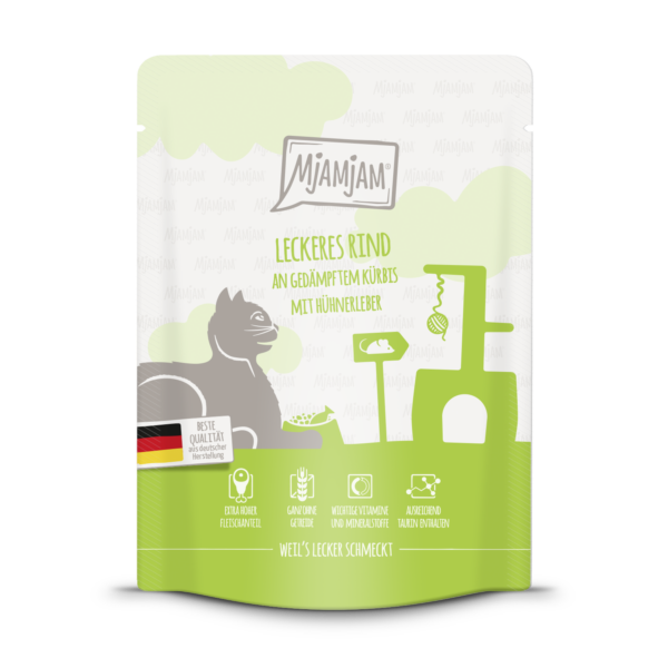 MjAMjAM Katze Rind+Kürbis 300gP
