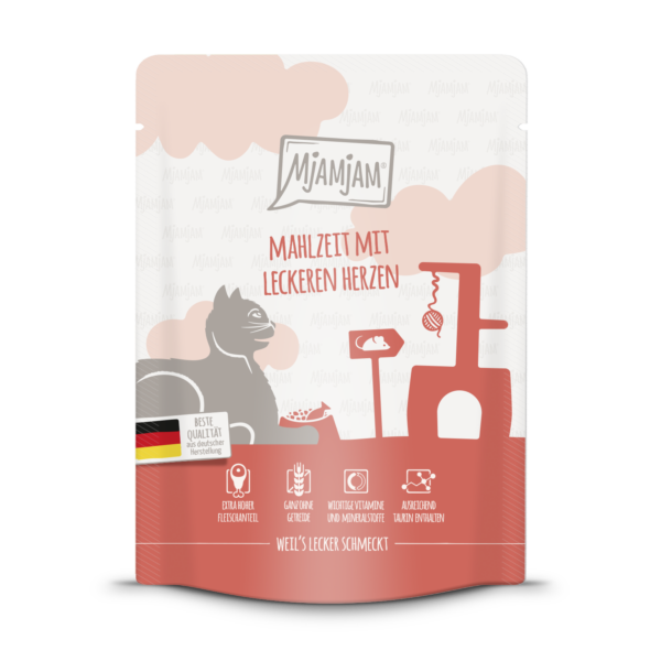 MjAMjAM Katze Mahlzeit Herzen 300gP