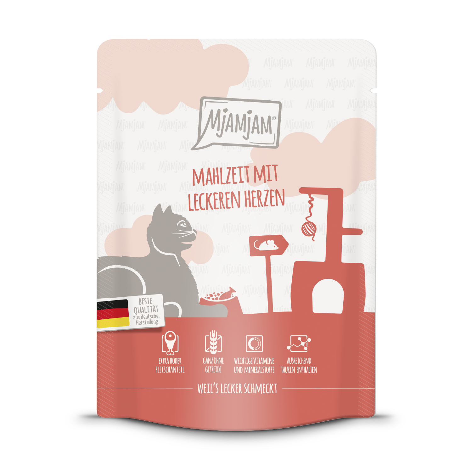 MjAMjAM Katze Mahlzeit Herzen 300gP